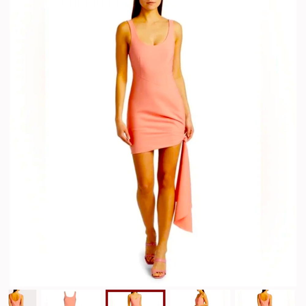Clinq a sept pink mini summer dress wedding Sharon side tie mini